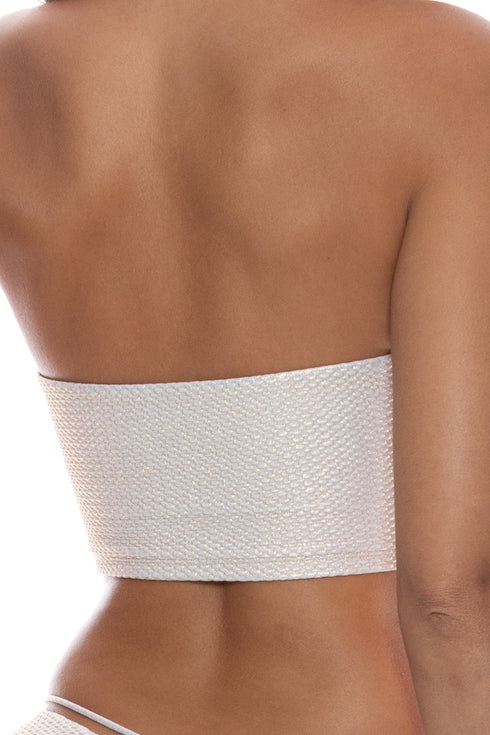 Luli Fama Luminous Double Loop Bandeau Crop Top